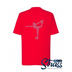 T-Shirt Criança Patinadora nas costas em Strass