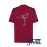 T-Shirt Criança Patinadora nas costas em Strass