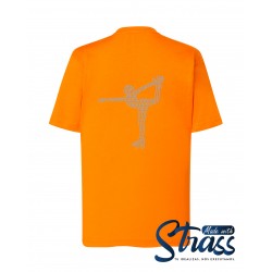 T-Shirt Criança Patinadora nas costas em Strass