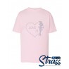 T-Shirt Criança Patinagem Artística nas costas em Strass