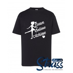 T-Shirt Criança Patinadora Ritmo Cardiaco em Strass
