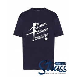 T-Shirt Criança Patinadora Ritmo Cardiaco em Strass