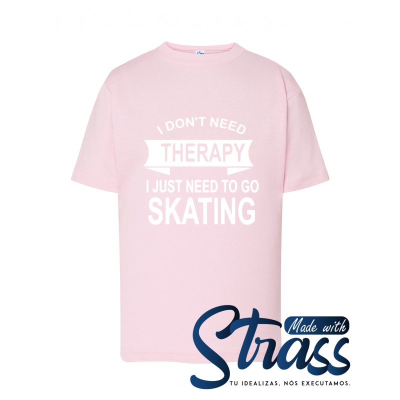 T-Shirt Criança Patinadora Ritmo Cardiaco em Strass