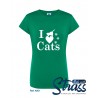 T-Shirt Senhora "I Love Cats"