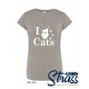 T-Shirt Senhora "I Love Cats"