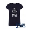 T-Shirt Senhora "Keep Calm and Love Dogs"